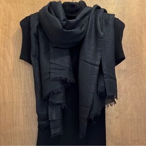 CACHE BLACK METALLIC SHIMMER SCARF